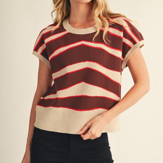 Oatmeal Zebra Knit