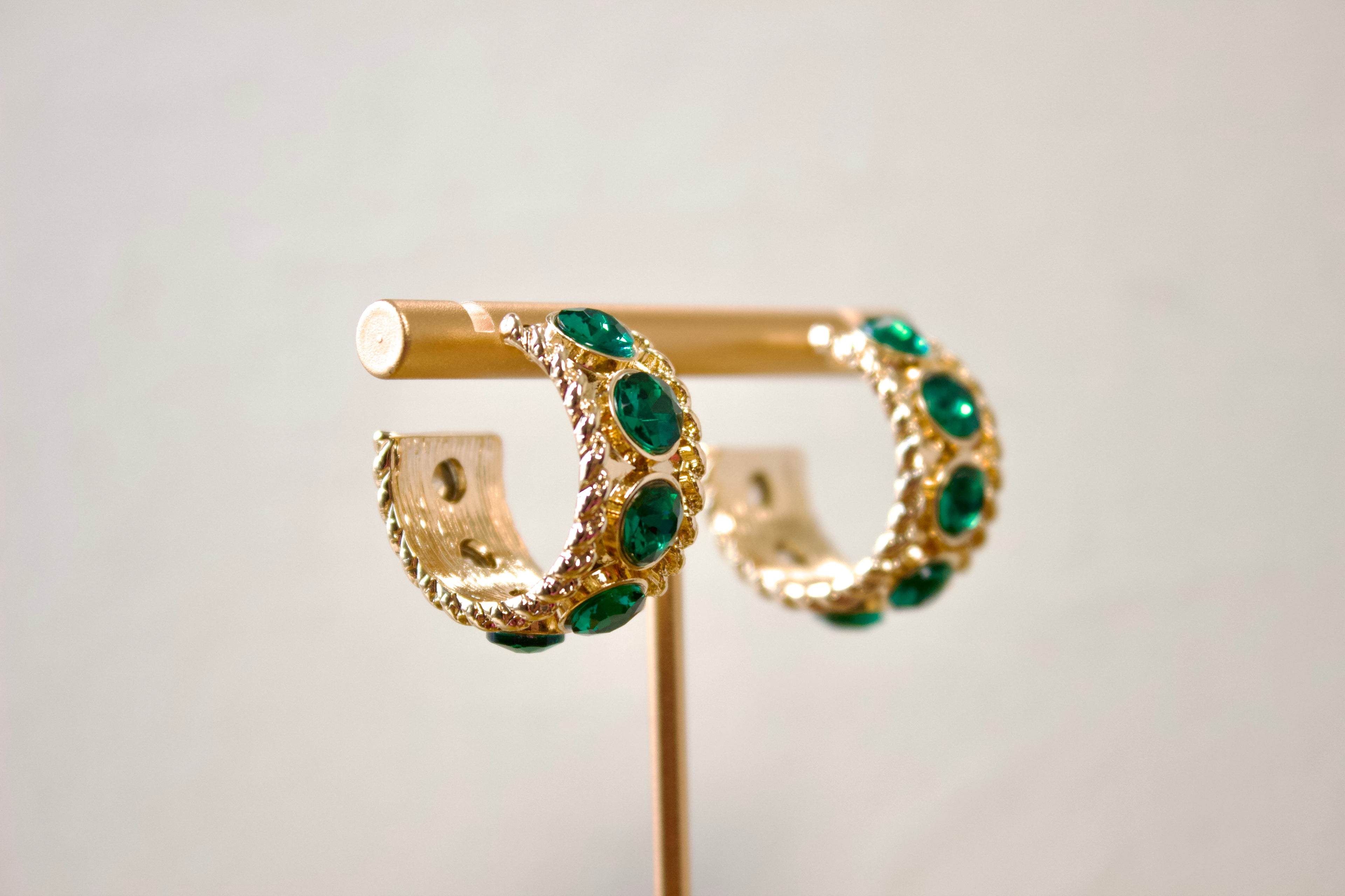 Crown Jewels Hoop Earrings