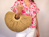 Crescent Coast Straw Tote