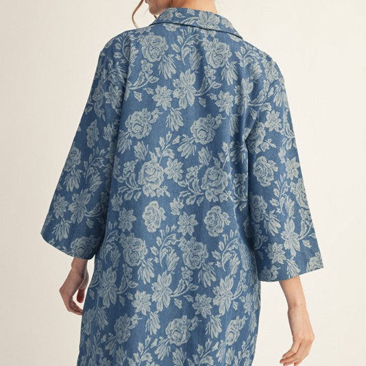 Denim Floral Dress