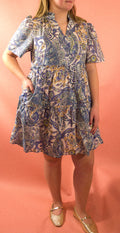 Blue Paisley Dress