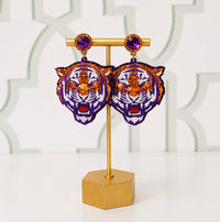 Glitter Tiger Earrings