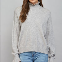High Ruffled Neckline Knit