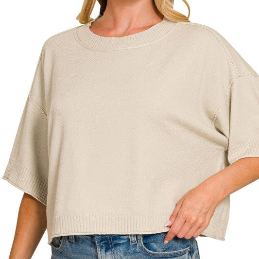 Boxy Mockneck Knit