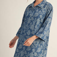 Denim Floral Dress