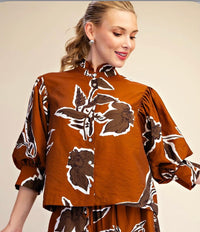 Cinnamon Puff Blouse