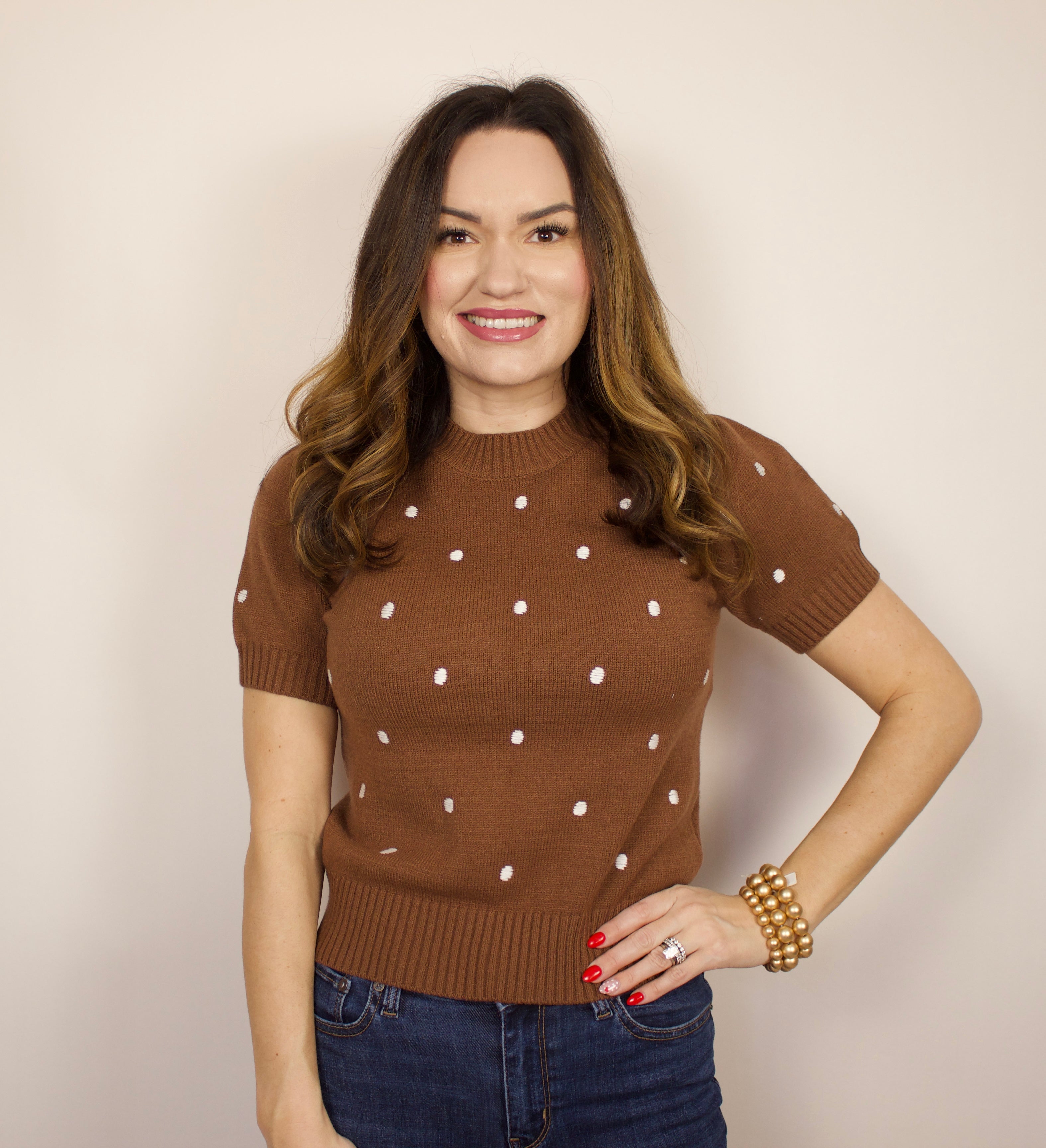 Darling Dottie Knit Top