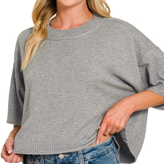 Boxy Mockneck Knit