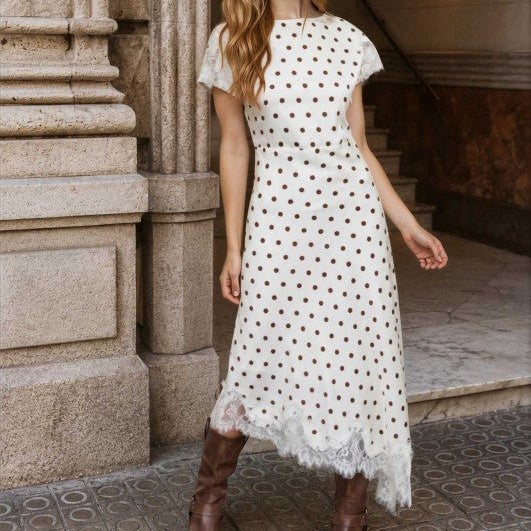 Dotted Lace Midi