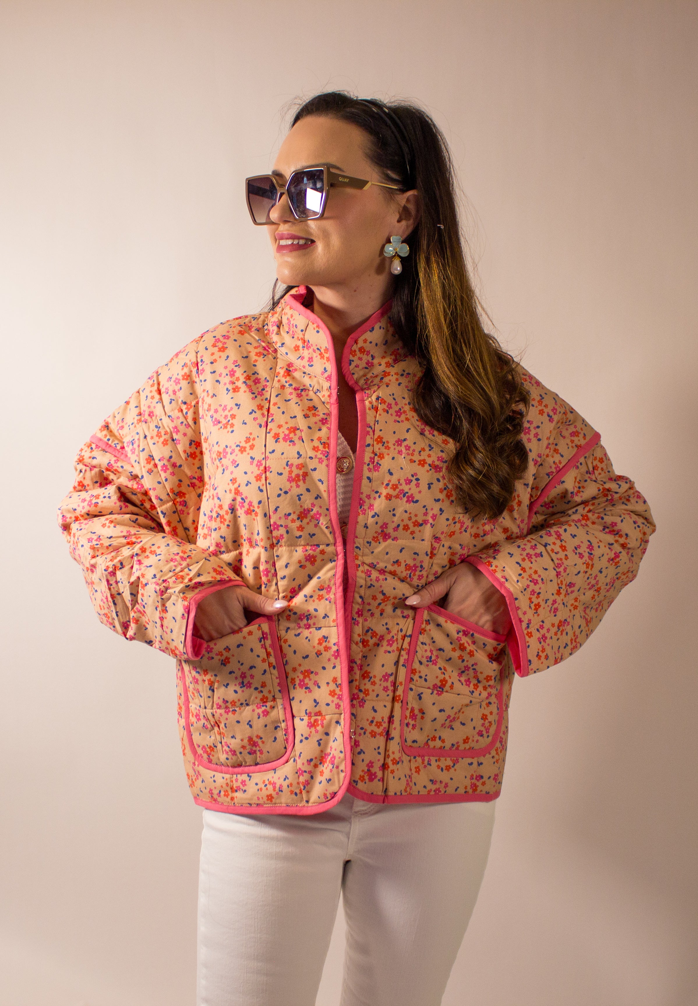 Pink Quilted Jacket