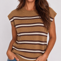 Mocha Striped Knit