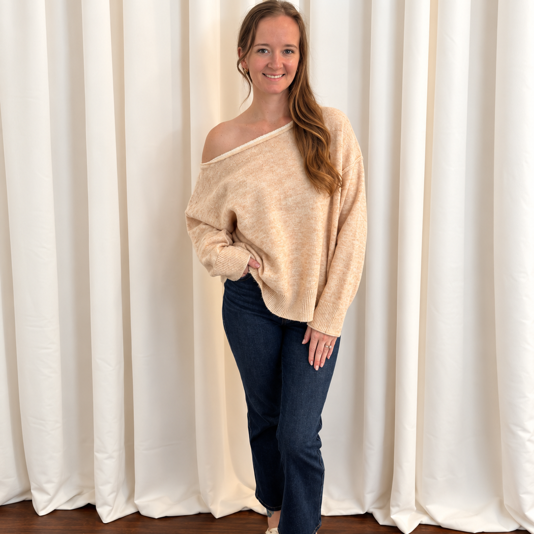 Off the Shoulder Blush Knit