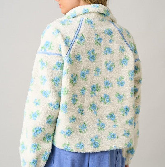 The Sweet Caroline Floral Sherpa Pullover