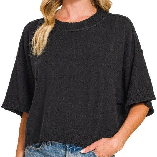 Boxy Mockneck Knit