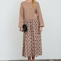 Knit Polka Dot Midi