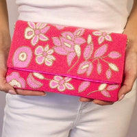 Rose Garden Beaded Clutch