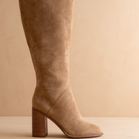 Latte Suede Knee High Boots