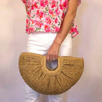 Crescent Coast Straw Tote