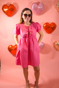 Pink Tie Front Dress