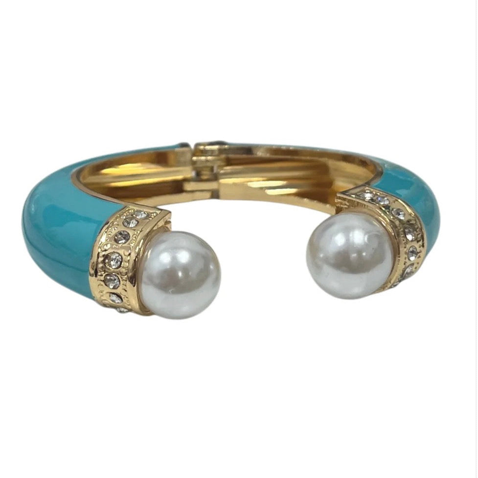 Teal Pearl Cuff