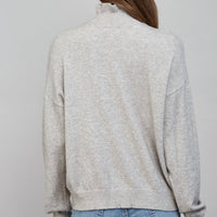 High Ruffled Neckline Knit
