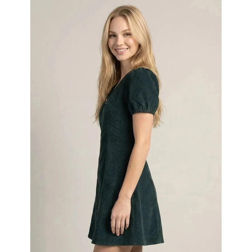 Forest Corduroy Mini Dress
