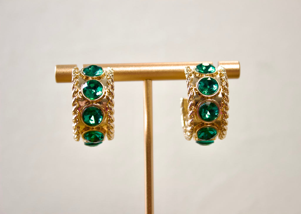 Crown Jewels Hoop Earrings