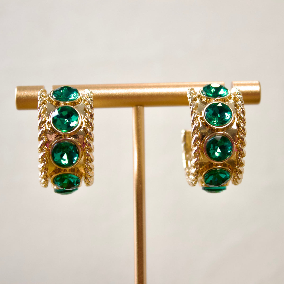 Crown Jewels Hoop Earrings