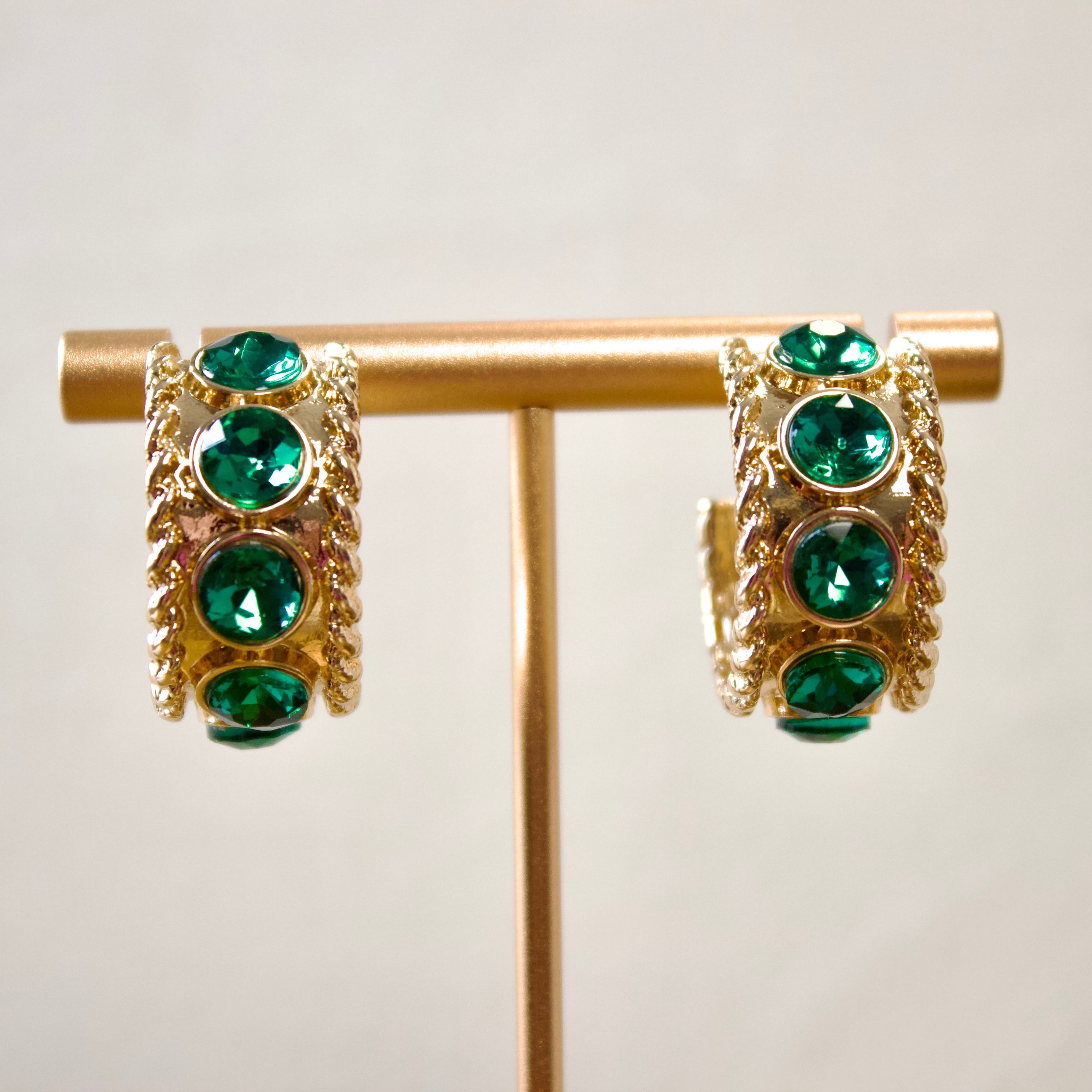 Crown Jewels Hoop Earrings