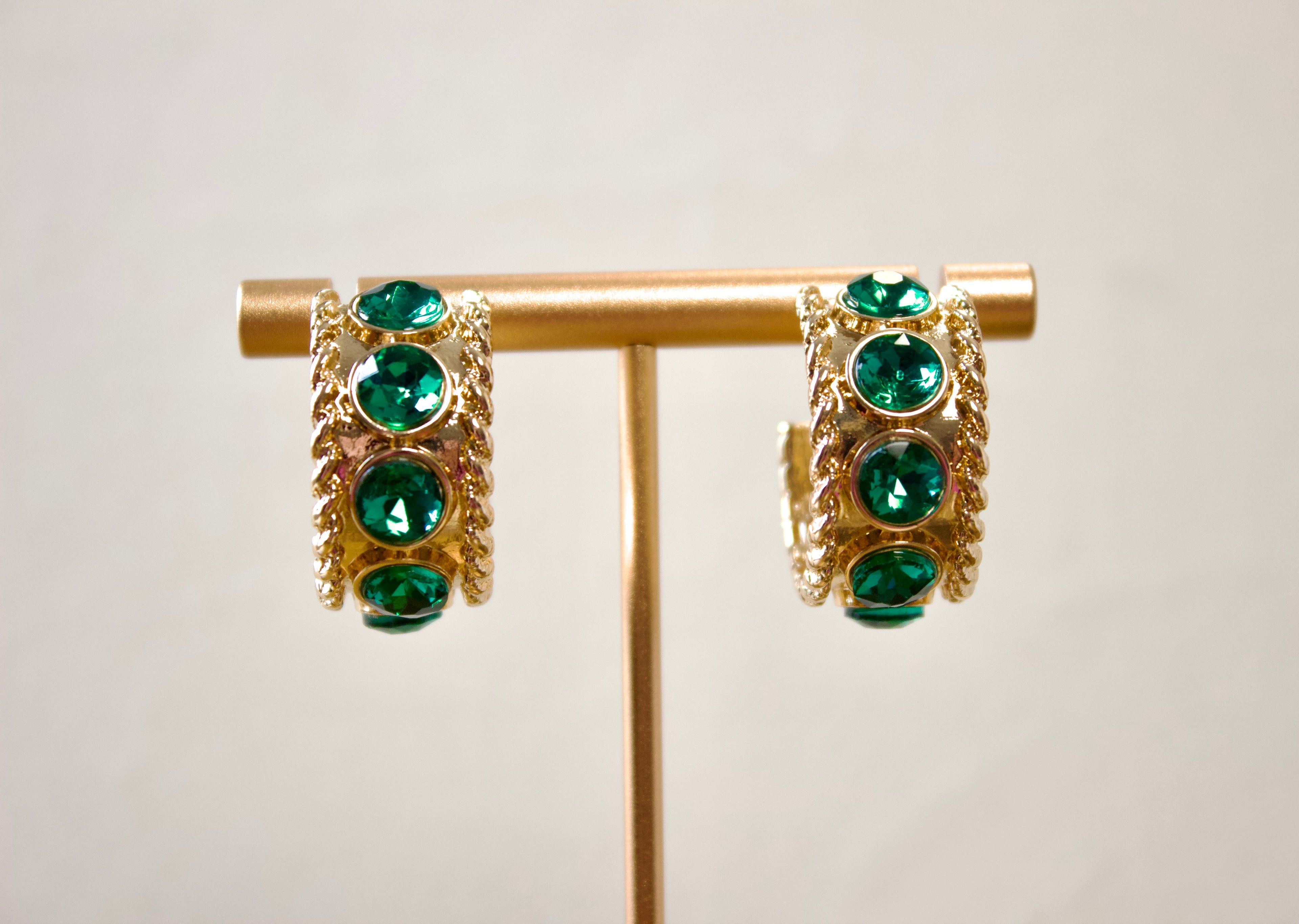 Crown Jewels Hoop Earrings