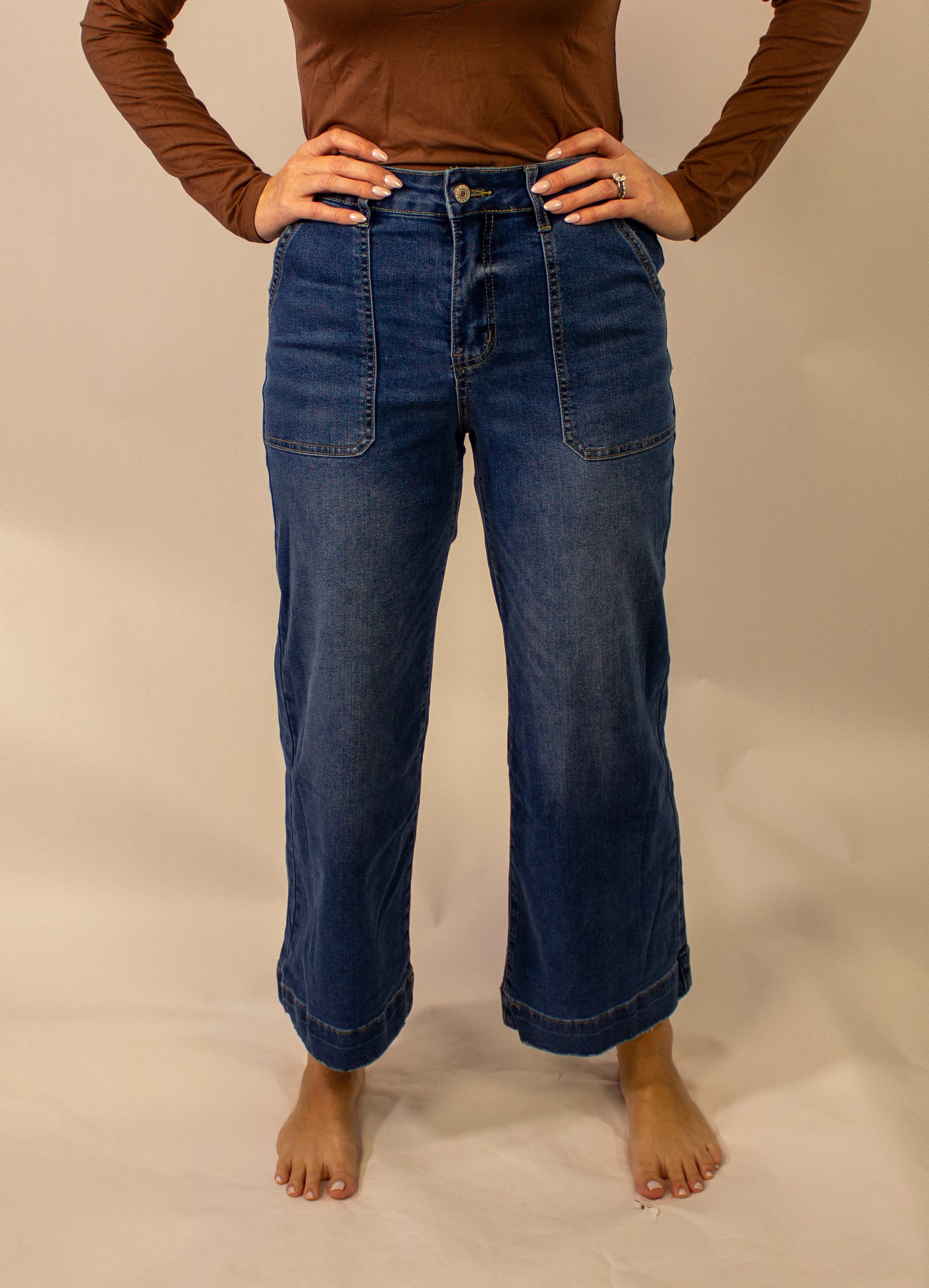 Kick crop jeans