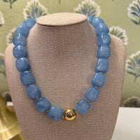 Sky Blue Beaded Necklace