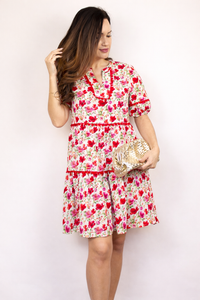 Red Floral Dress