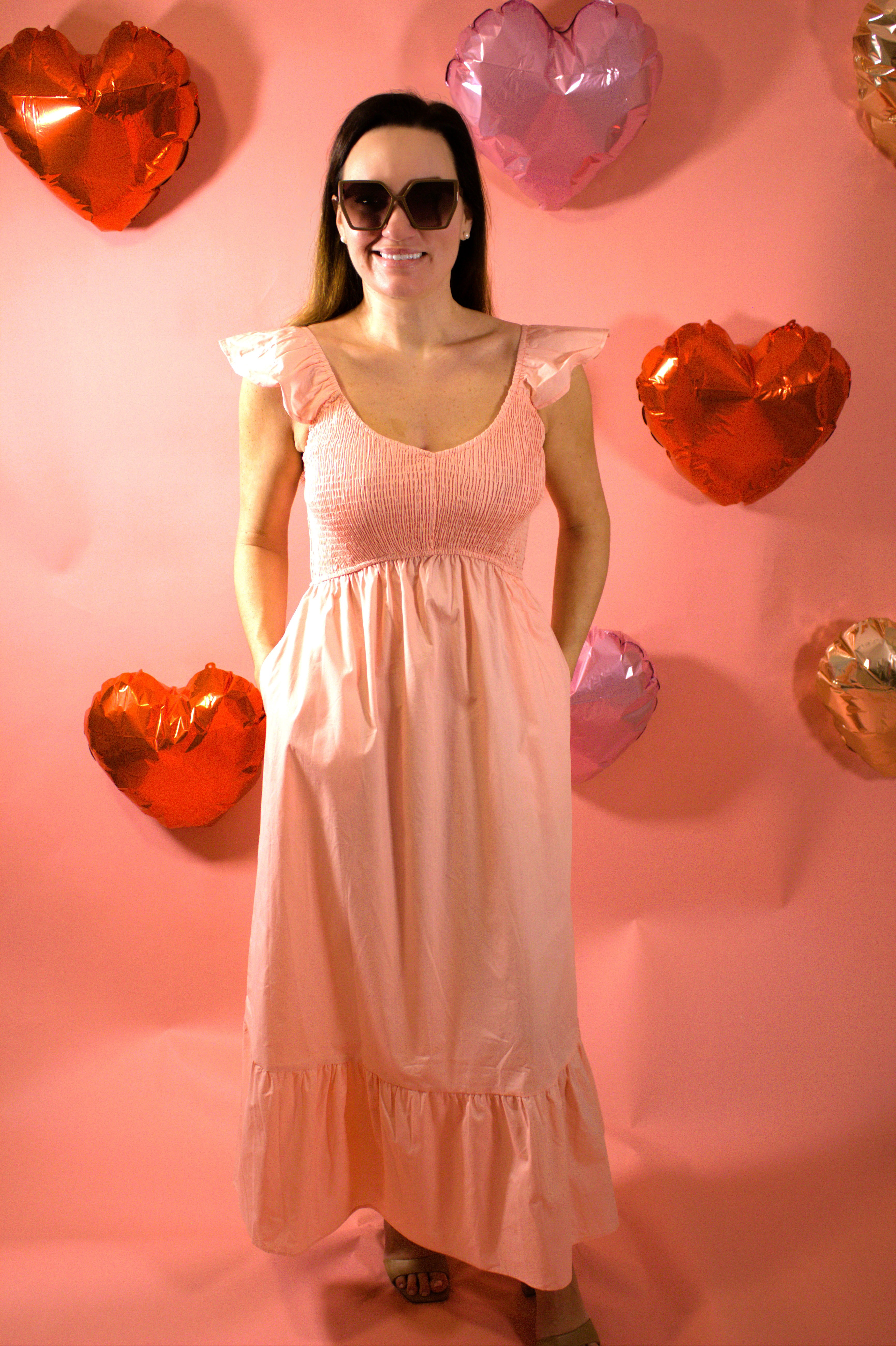 Peach Maxi Dress