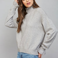 High Ruffled Neckline Knit