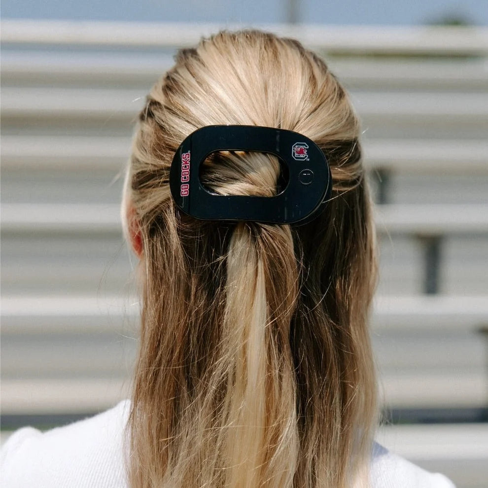 Go Cocks! Medium Flat Round Hair Clip - Medium