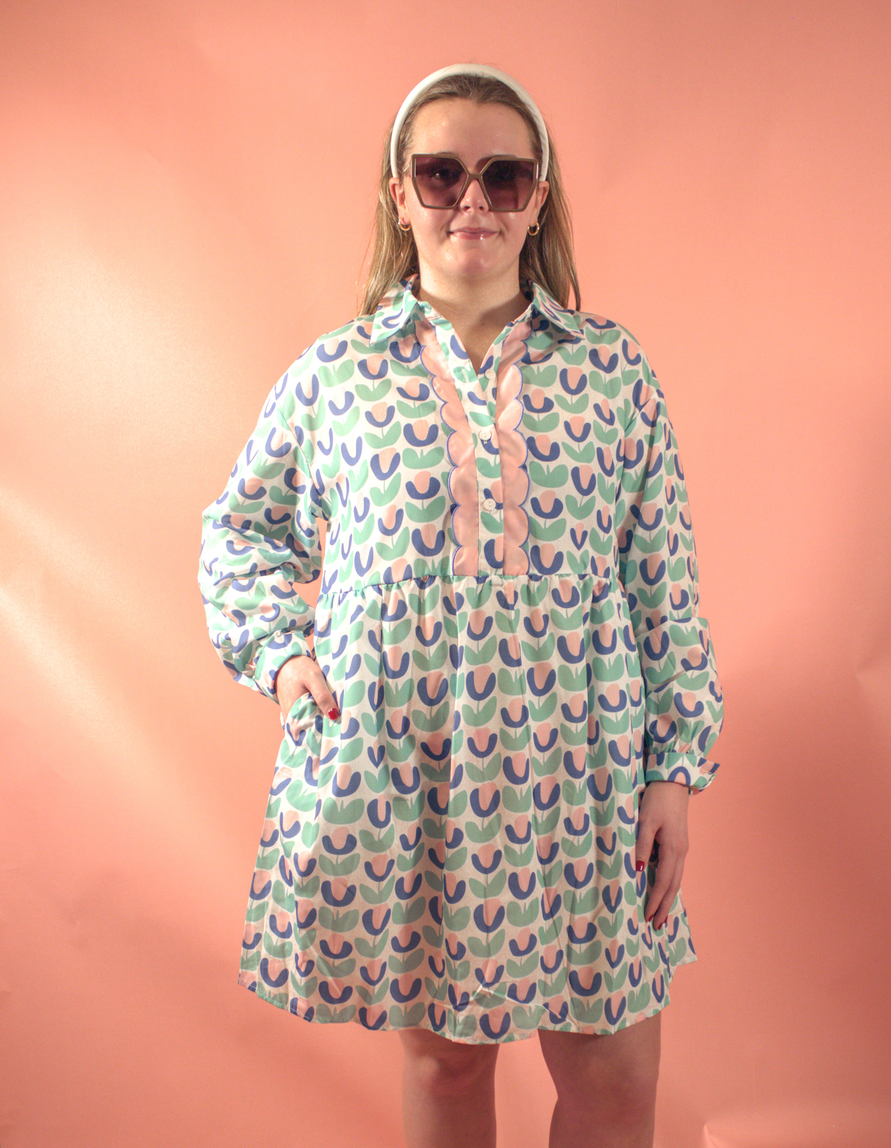 Green and Pink Dress