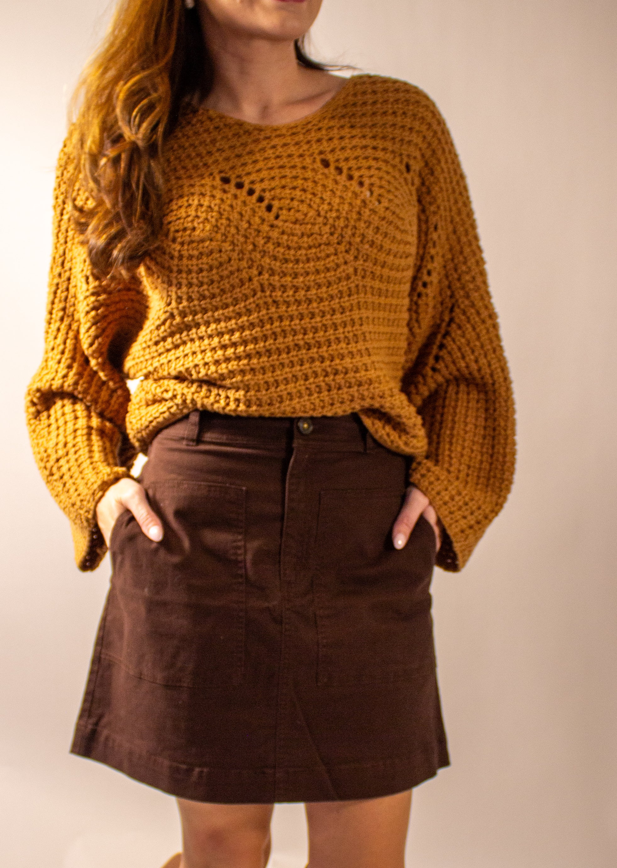 Brown light sweater