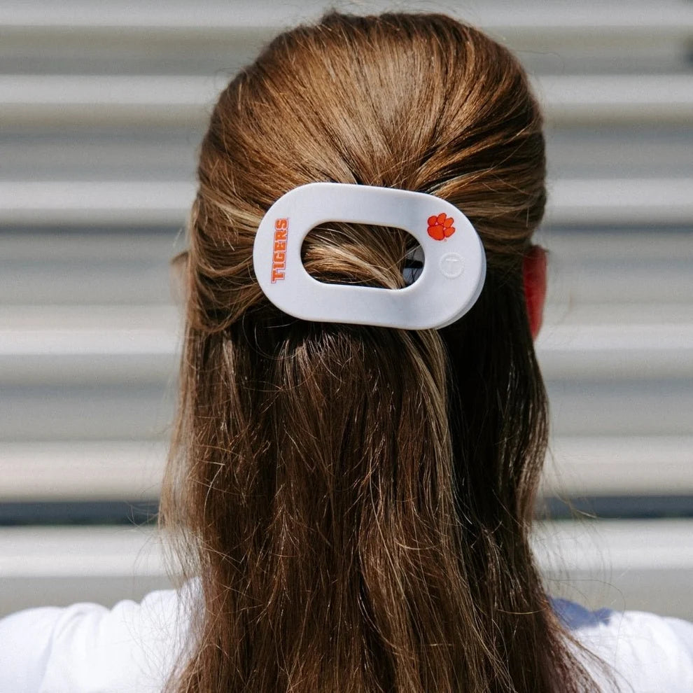 Go Tigers! Medium Flat Round Hair Clip - Medium