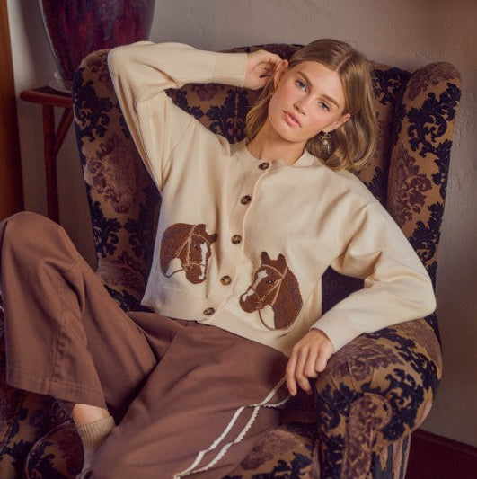 Jacquard Horse Knit