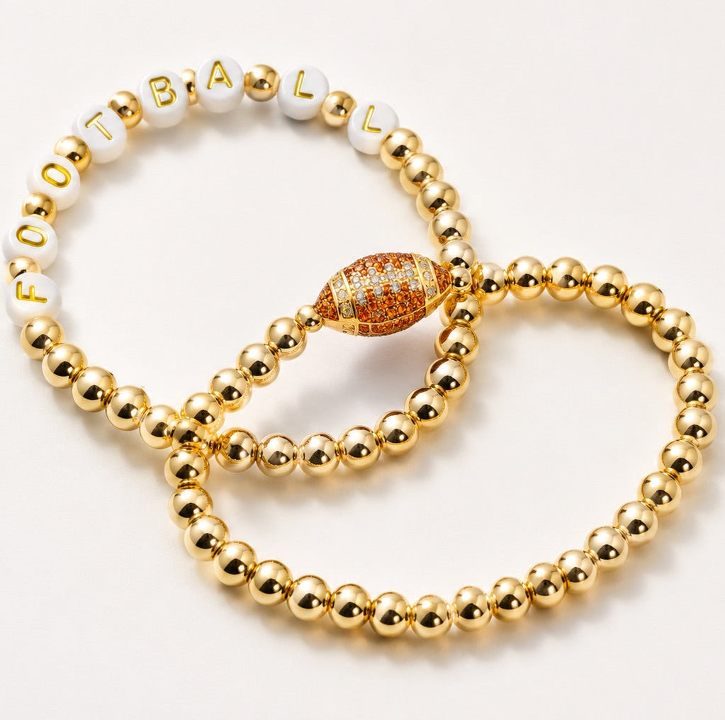 Football Beaded Stack