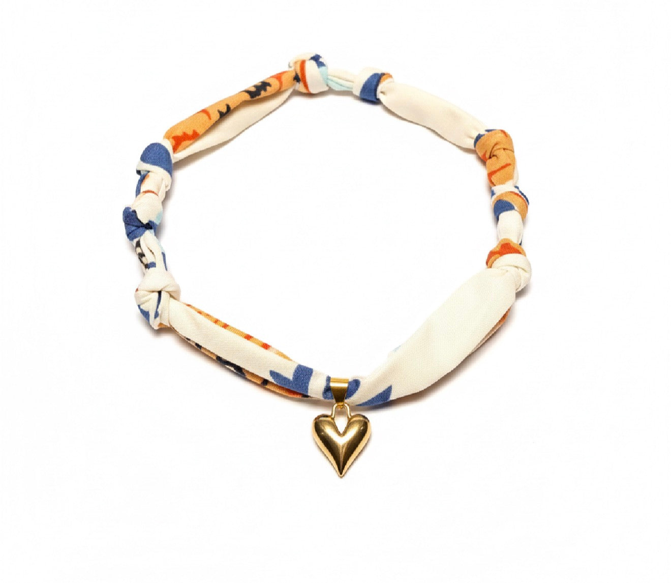 White Scarf Necklace