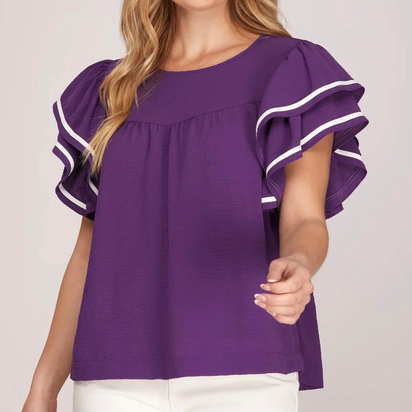 Tailgate Ruffle Blouse