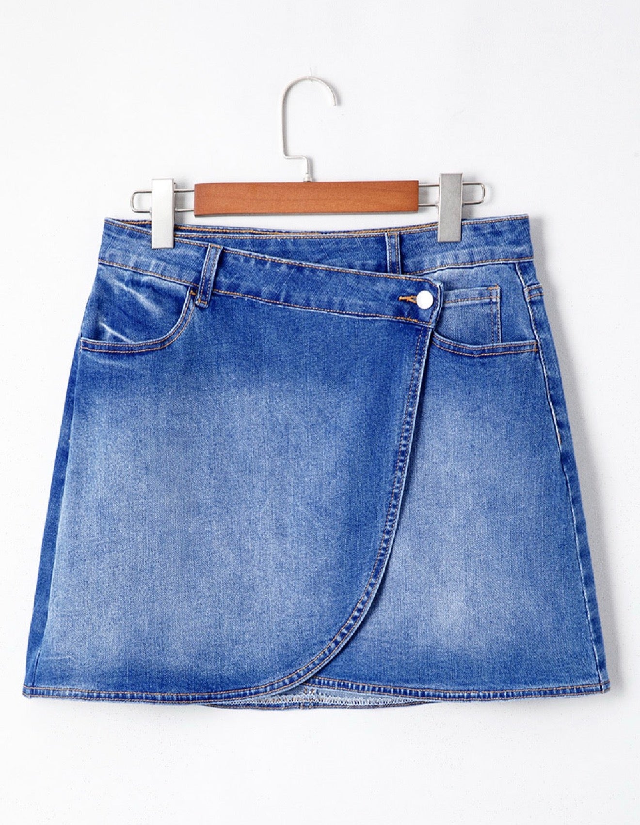 Denim Wrap Skirt