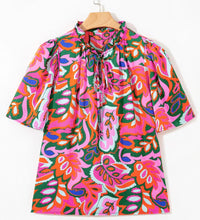 Floral silky short sleeve