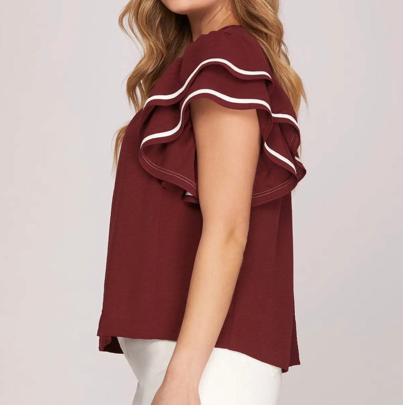 Game day Ruffle Blouse