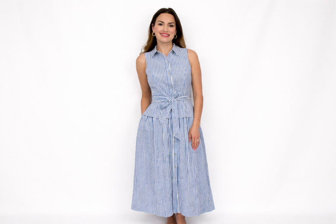 Seaside Striped Midi