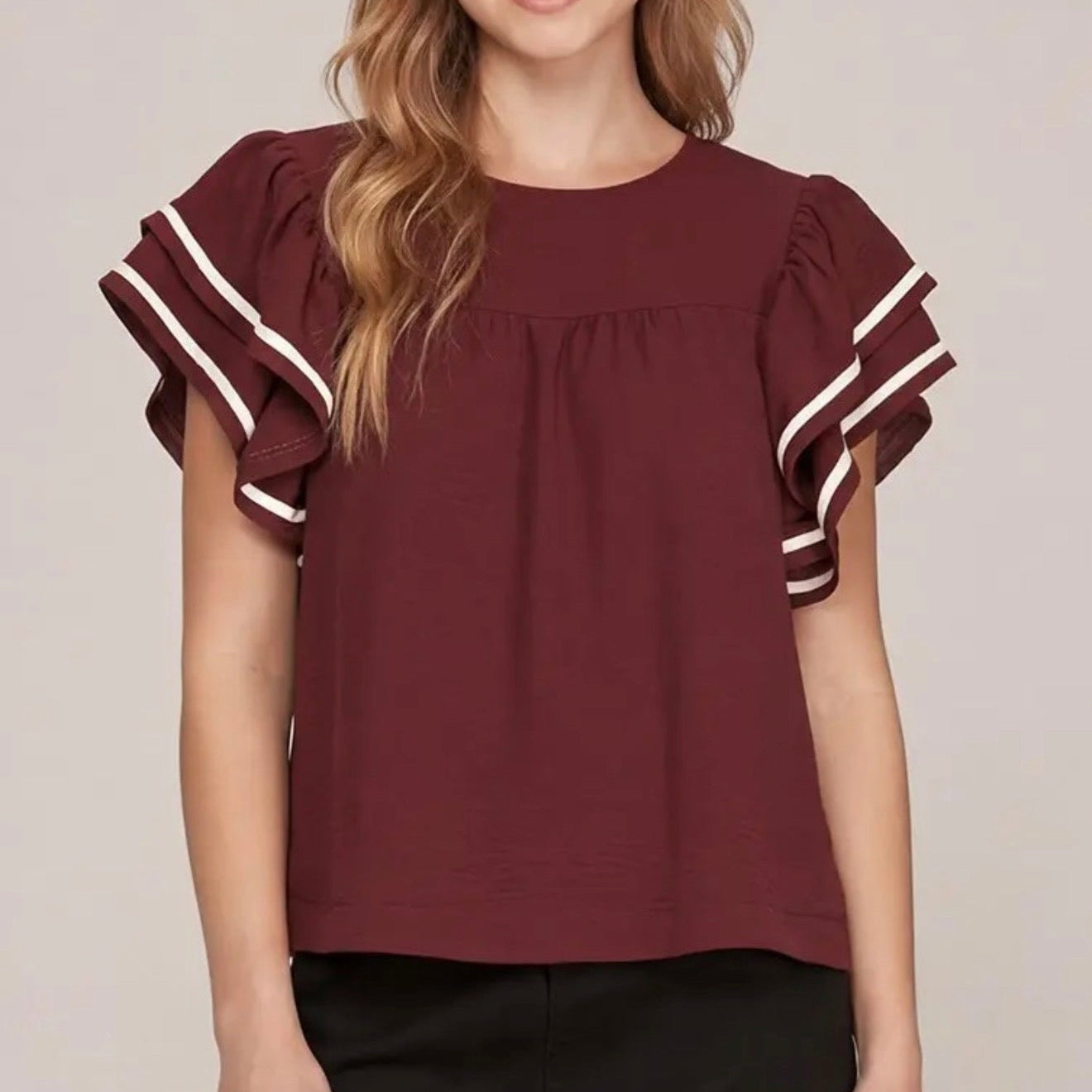 Game day Ruffle Blouse