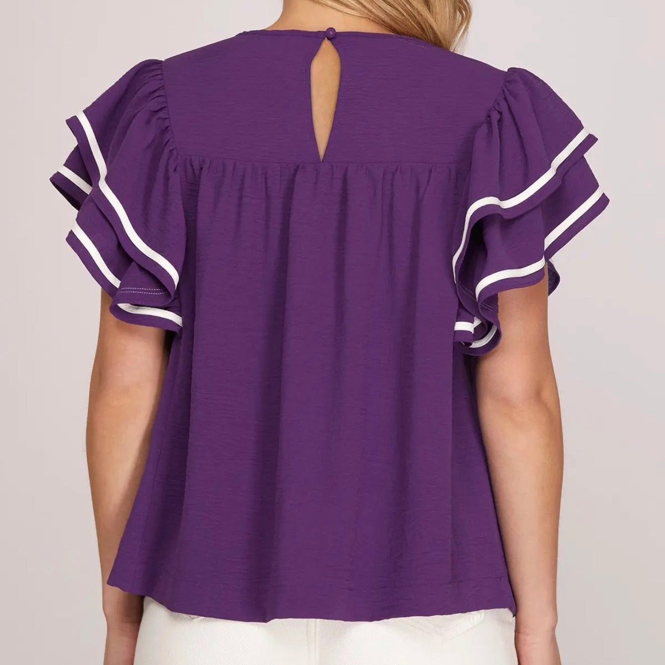 Tailgate Ruffle Blouse