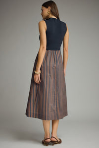 The Navy Stripe Midi Dress